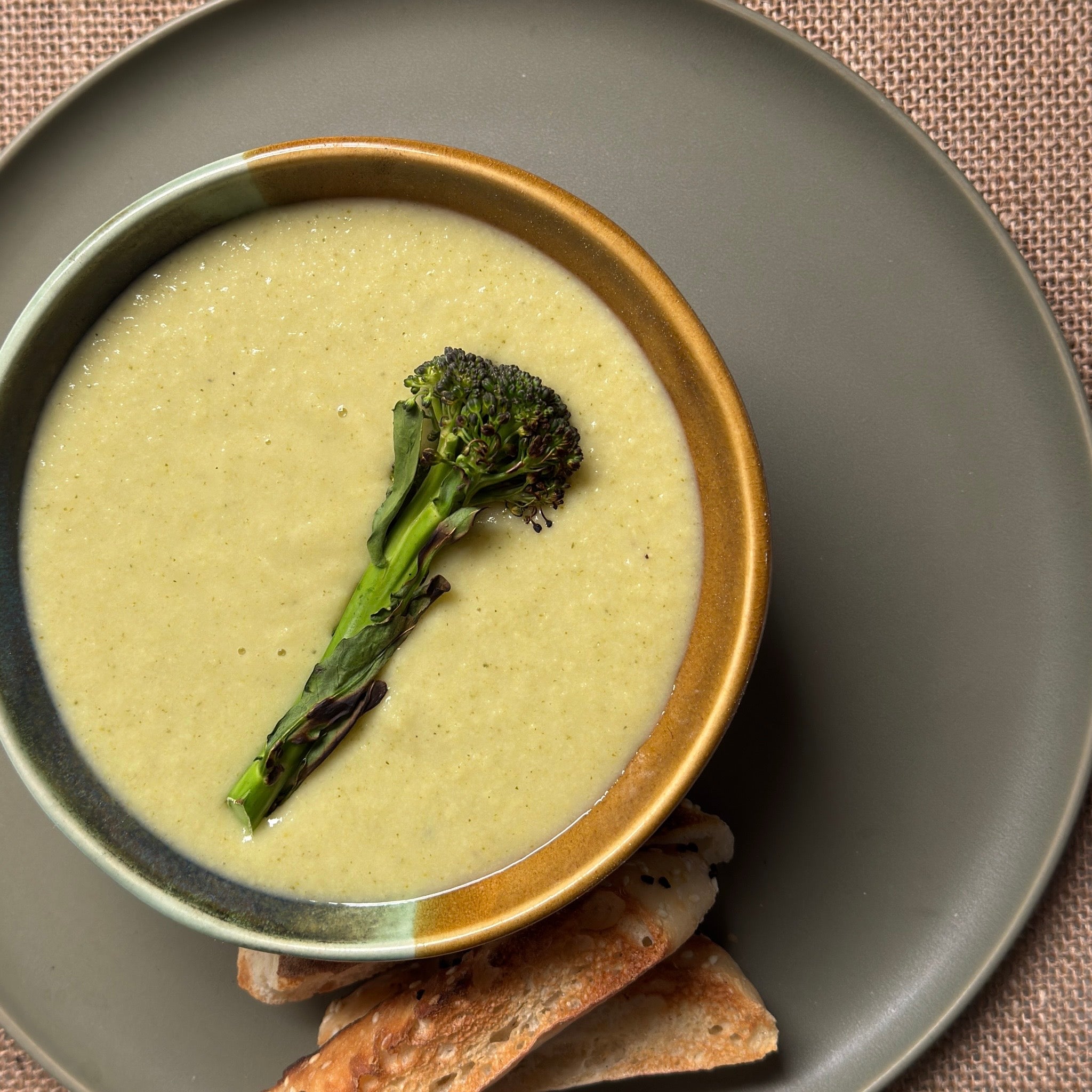 Broccoli, Leek & Potato Soup with Pecorino Cheese