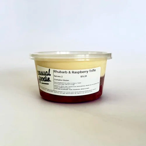 Rhubarb Raspberry Trifle