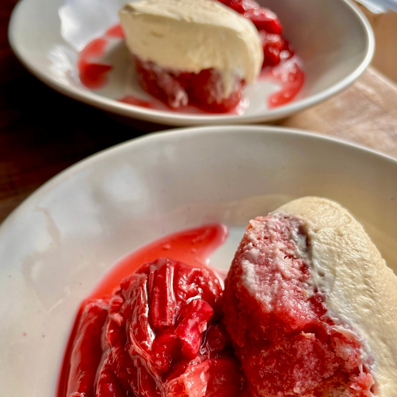 Rhubarb Raspberry Trifle