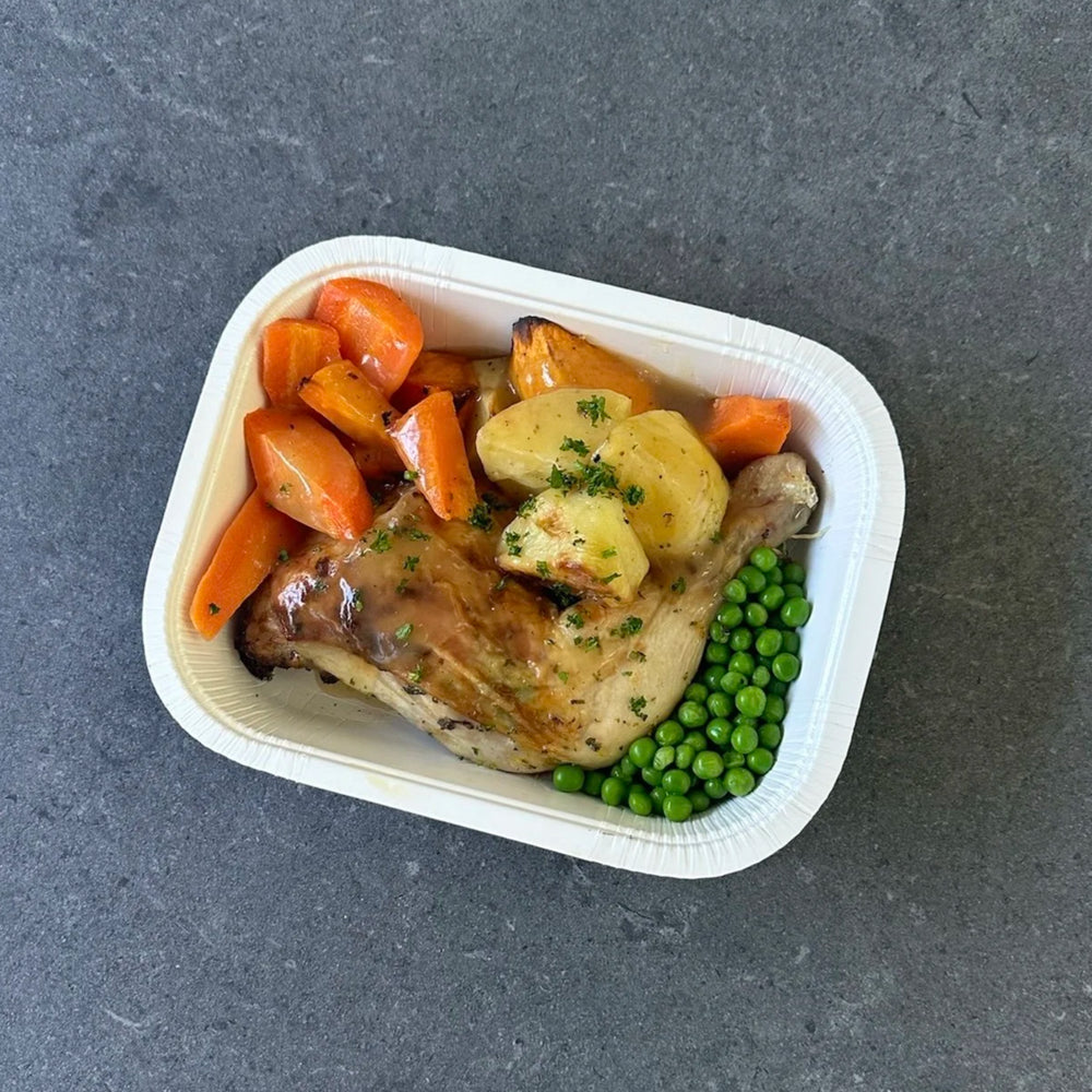 READY IN 5 - Roast Chicken with Herbed Butter, Oven Roast Veges &  Gravy | Made without Gluten