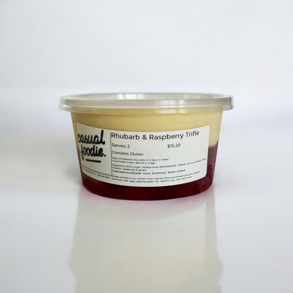 Rhubarb Raspberry Trifle