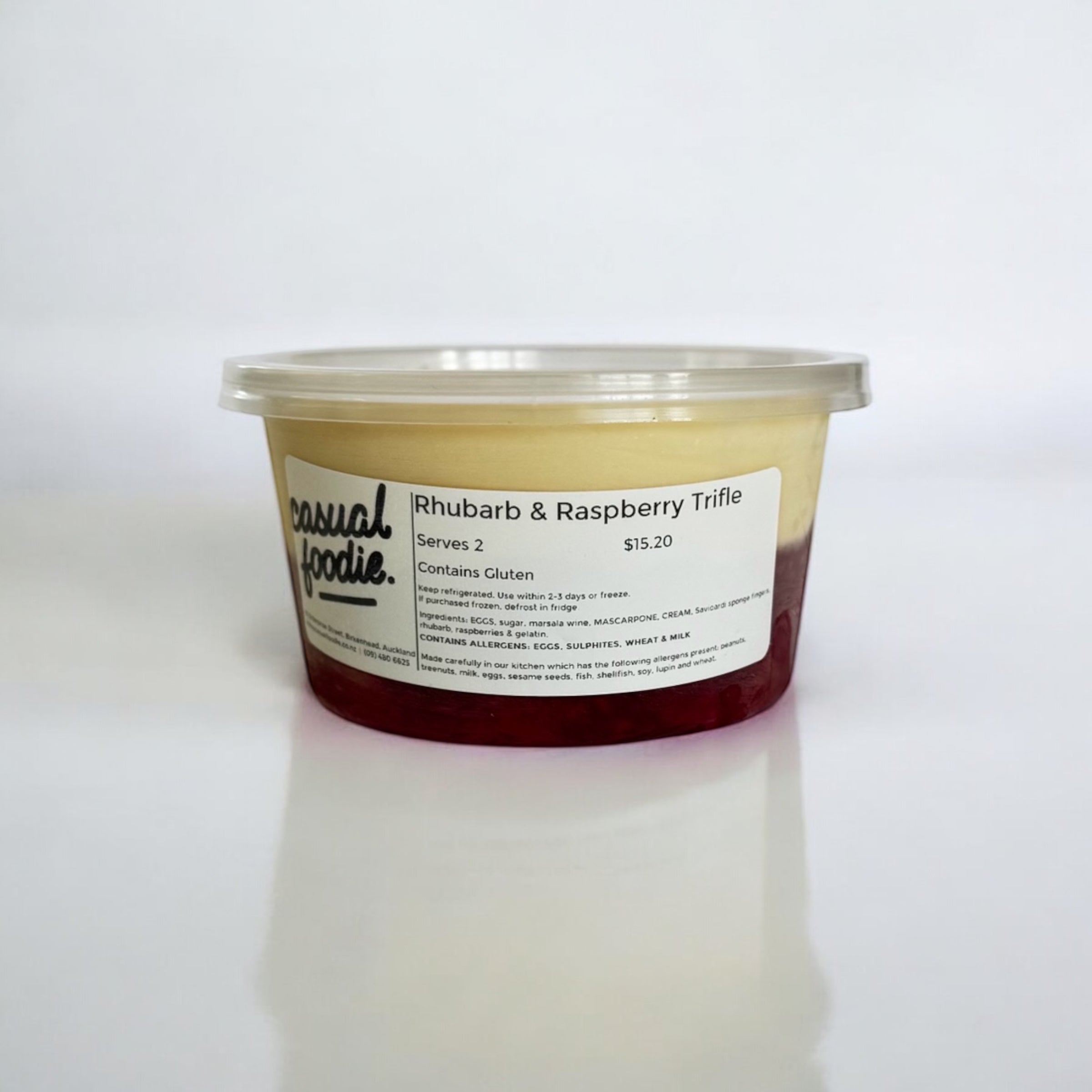 Rhubarb Raspberry Trifle