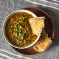 Moroccan Kumara, Green Lentil & Spinach Soup