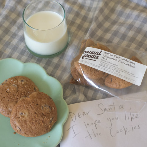 Salted Caramel Belgian Choc Chip Cookies