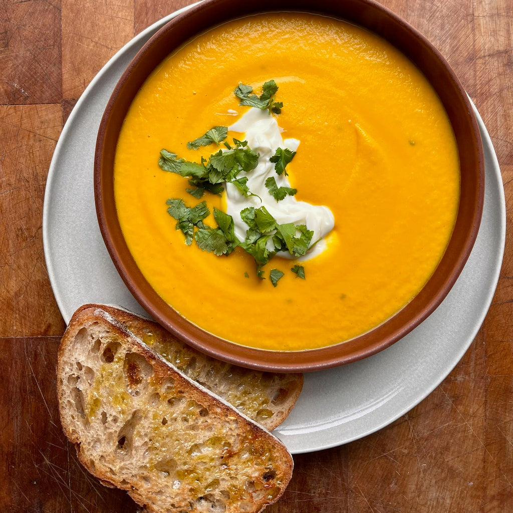 Carrot, Ginger, Coriander & Cashew Soup
