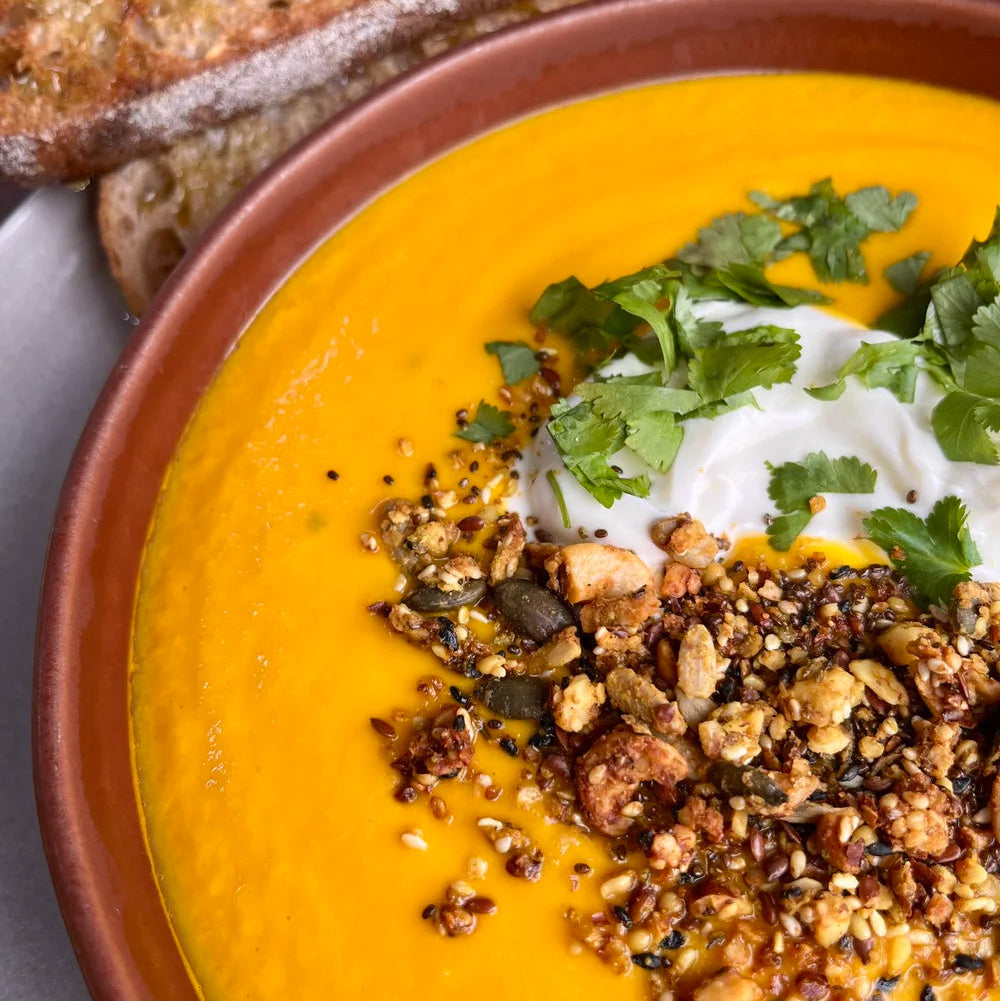 Carrot, Ginger, Coriander & Cashew Soup